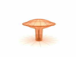Orange mushroom lamp 3d model preview