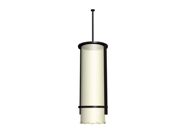 Cylindrical pendant lamp 3d rendering