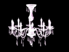10 lights crystal chandelier 3d model preview