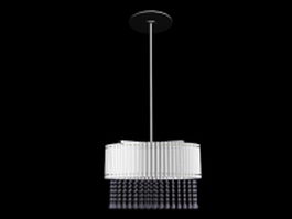 Crystal round chandelier 3d model preview