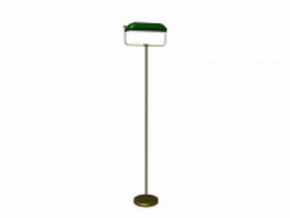 Traditional brass floor lamp 3d model preview