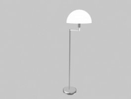 Chrome swing arm floor lamp 3d model preview