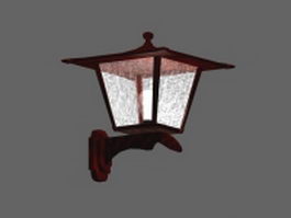 Ancient wall lantern lamp 3d model preview