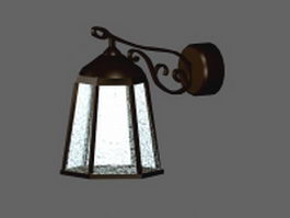 Traditional street lantern 3d model preview