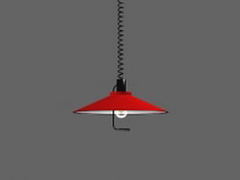 Pull down light fixture 3d model preview