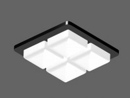 Ceiling mount light fixture 3d model preview