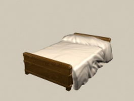 Kids twin bed 3d model preview