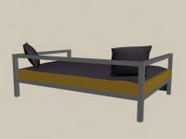 Traditional couch bed 3d model preview
