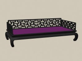Chinese antique daybed 3d model preview