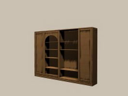 Traditional wardrobe design 3d model preview