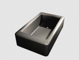 Undermount kitchen sink 3d model preview