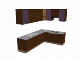 Kitchen cabinet units 3d model preview