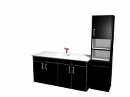 Bathroom vanity unit 3d model preview