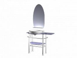 Stainless steel bathroom vanity 3d model preview