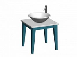 Bathroom basin stand 3d model preview