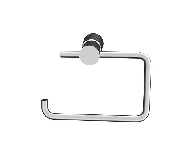 Wall mounted towel ring 3d rendering