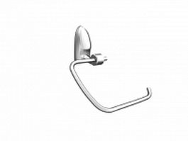 Stainless steel towel ring 3d model preview