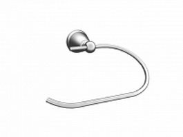 Bathroom accessories towel ring 3d model preview
