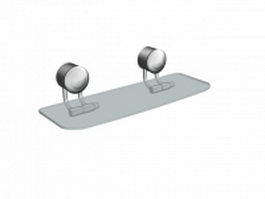Wall mounted glass shelf 3d model preview