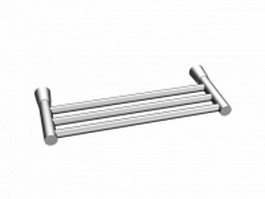 Stainless steel towel shelf 3d model preview