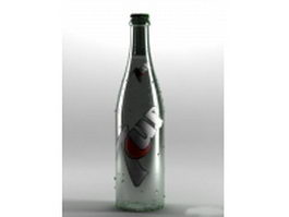 7 Up drink bottle 3d model preview
