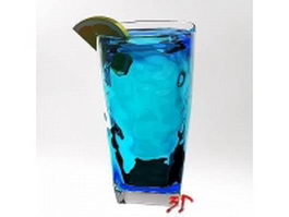 Blue lagoon cocktail 3d model preview