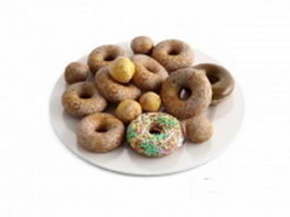 Crispy doughnuts 3d model preview