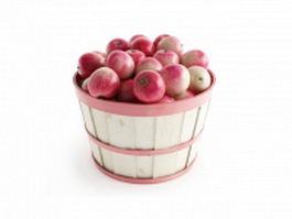 A basket full of apples 3d model preview