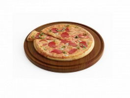 Big sausage pizza 3d preview