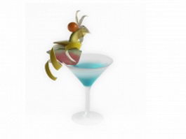 Fancy cocktail 3d model preview