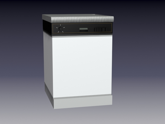 Kitchen stove 3d rendering