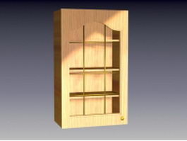 Wood cupboard design 3d model preview