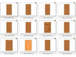 12 kitchen cabinet doors collection 3d model preview