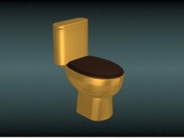 Two-piece toilet 3d model preview
