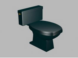 Blackish green toilet 3d preview