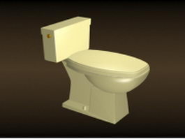 Old-fashioned toilet 3d preview
