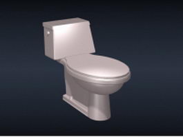 Elliptical shape toilet 3d preview
