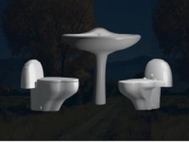 Sanitary fittings collection 3d preview