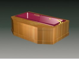 Built in bathtub 3d preview