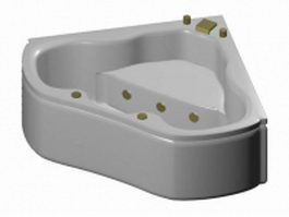 Whirlpool bathtub 3d model preview