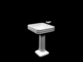 Floor stand basin 3d model preview