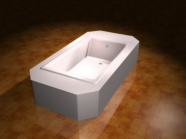 Bathroom floor mop sink 3d rendering