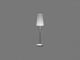 Simple metal table lamp 3d model preview