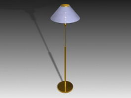 Modern brass floor lamp 3d model preview