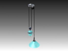 Adjustable hanging lamp 3d model preview