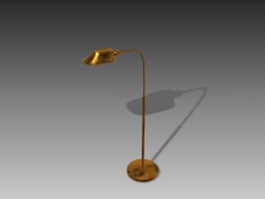 Brass desk lamp 3d model preview