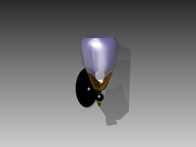 Small wall lamp 3d rendering