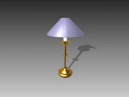 Minimalist brass table lamp 3d model preview