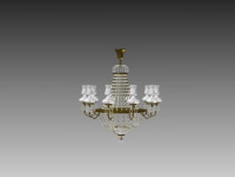 French chandelier 3d model preview