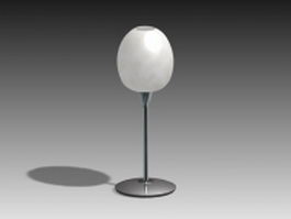 Table lamp with sphere shade 3d model preview